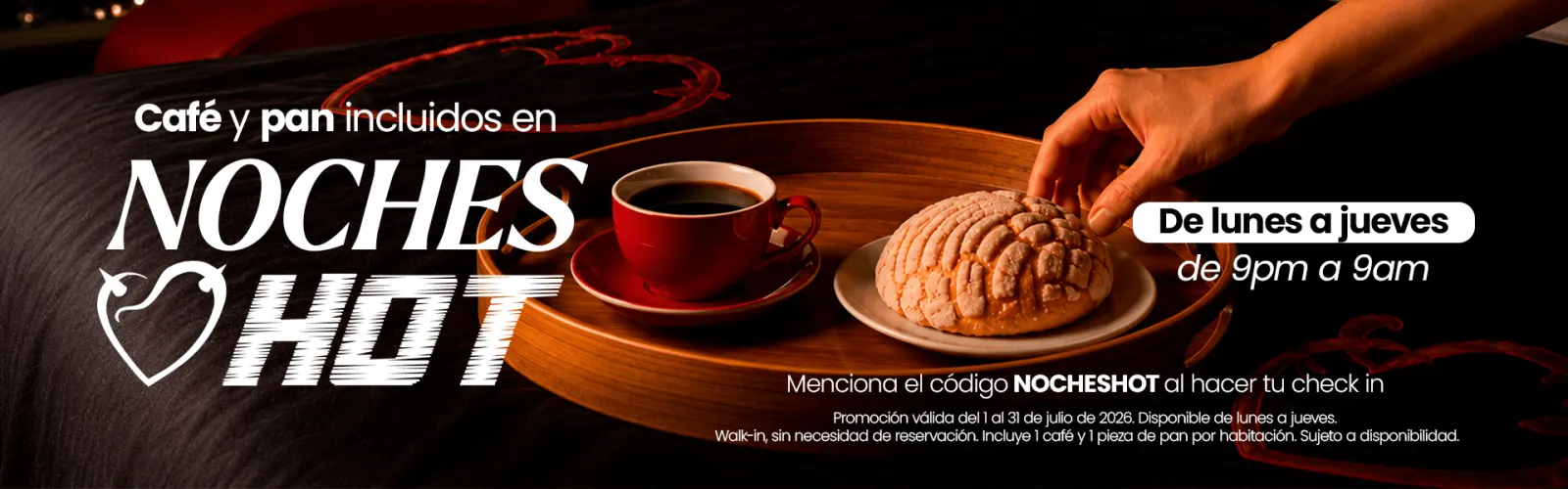 Promo Café y pan en noches hot