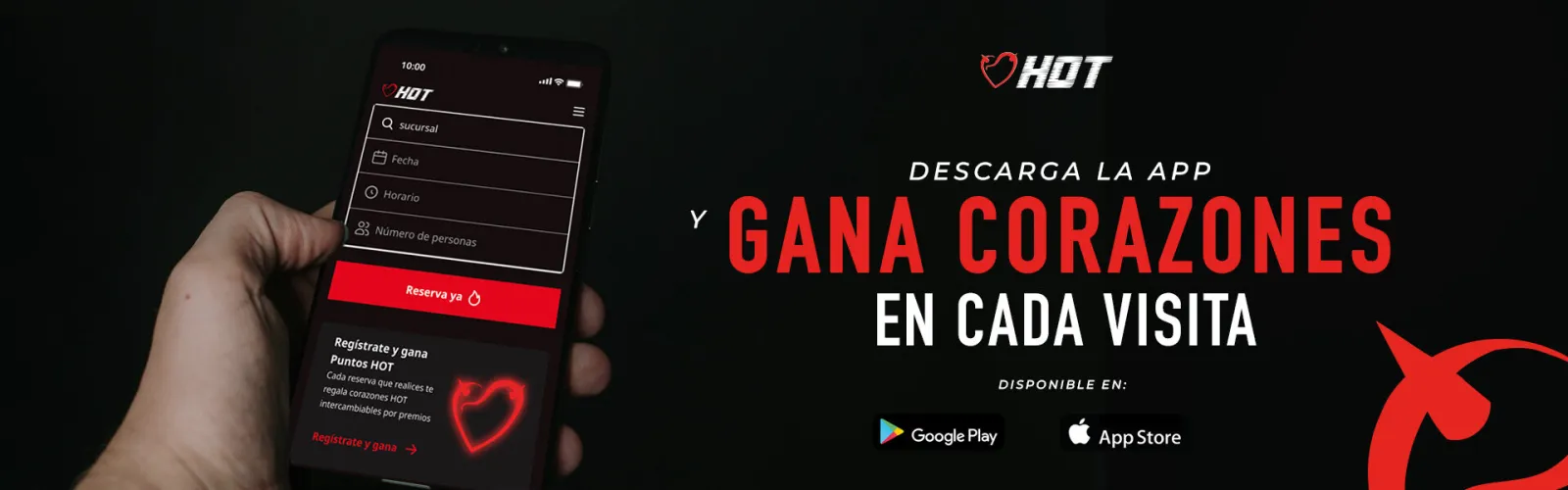 Descarga App Hoteles Hot Gana corazones